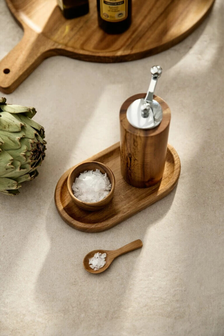 Träbricka & Saltskål - Bild 3