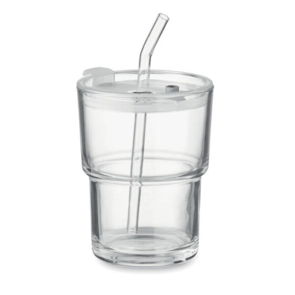 SIP - Glasmugg med sugrör 400ml